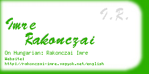 imre rakonczai business card